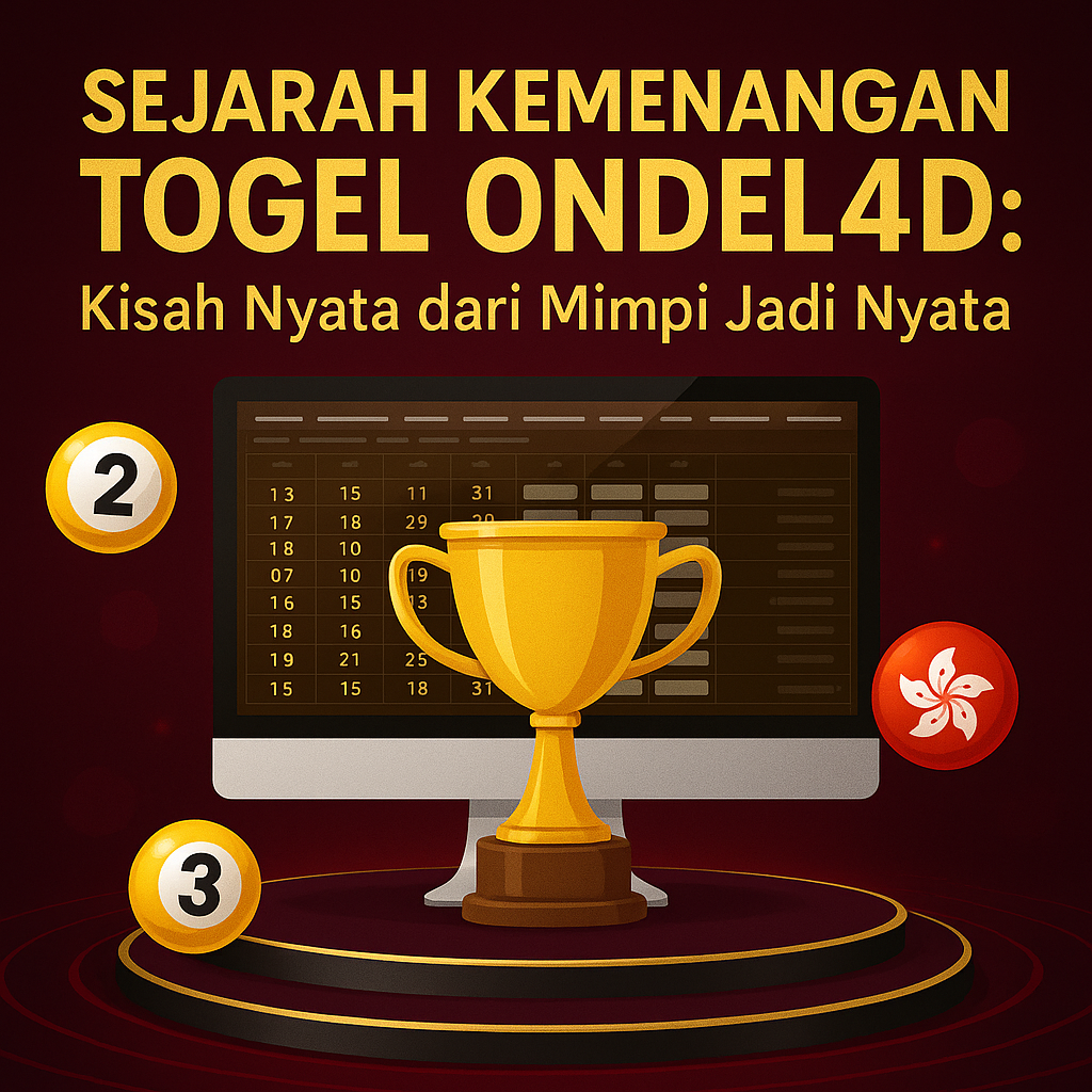 SEJARAH KEMENANGAN TOGEL ONDEL4D